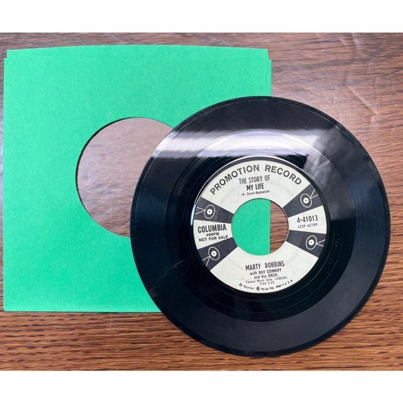 Marty Robbins The Story of My Life / Once A Week Date 45 Rockabilly Promo - Picture 3 of 4